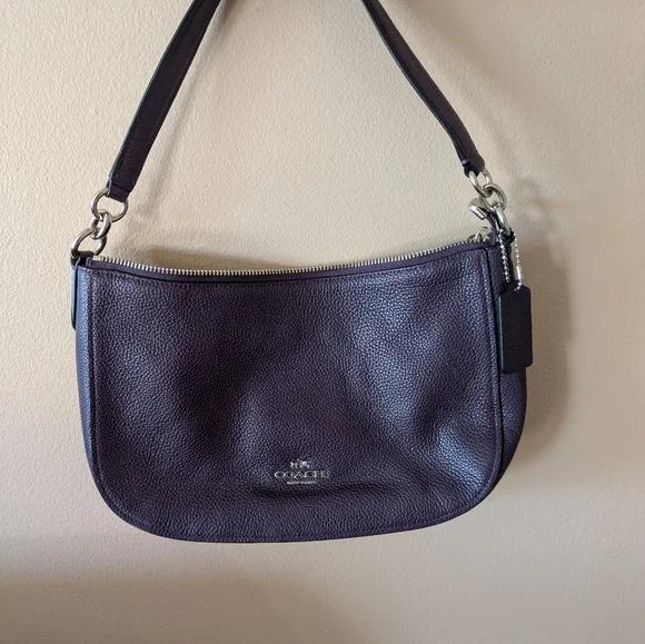 Coach Purple Shoulder Bag - Picture 4 of 16